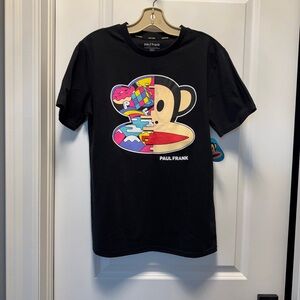 Paul Frank Mens Small Black T-Shirt with Colorful Graphic BNWT